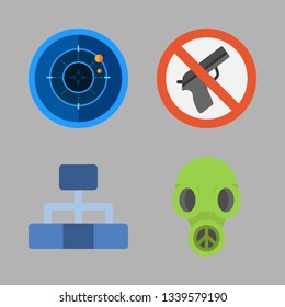 military vector icon set