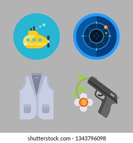 military vector icon set