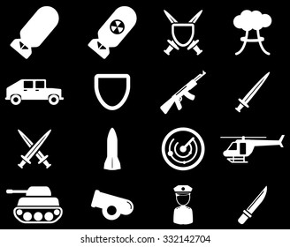 Military Vector Icon Set Stock Vector (Royalty Free) 332142704 ...