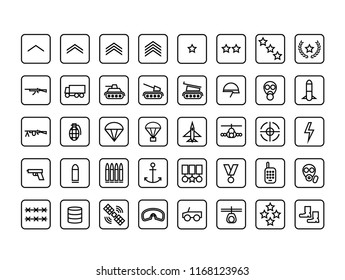 Military vector icons
