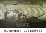Military vector illustration, Army background, soldiers silhouettes, Happy veterans day .