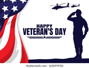 Military vector illustration, Army background, soldiers silhouettes,Happy veterans day.