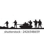 Military vector illustration army combat.
