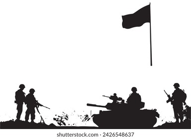 Militärischer Vektor-Illustration-Armee-Kampf.