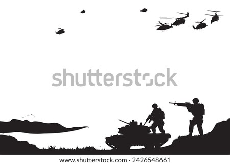 Military vector illustration army combat.