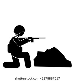 Military vector illustration, Army soldiers, Military silhouettes ,war illustration
