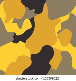military vector orange yellow light dark brown background pattern textile design
