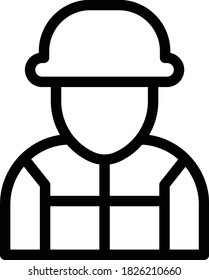 icono de línea delgada vectorial militar 