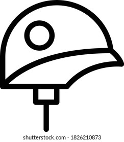 militärisches Vektorgrafik-Dünnzeilensymbol 