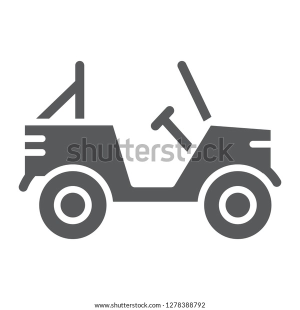 Military\
vehicle glyph icon, transport and army, car sign, vector graphics,\
a solid pattern on a white background, eps\
10.