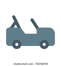 military vehicle icon on isolated background