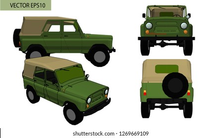 Military vehicle vector