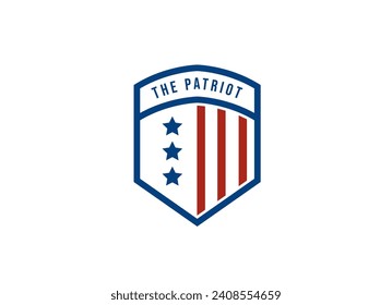 Military Veteran Army Patriotic Emblem Badge Label logo design