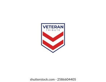 Military Veteran Army Patriotic Emblem Badge Label logo design vector illustration