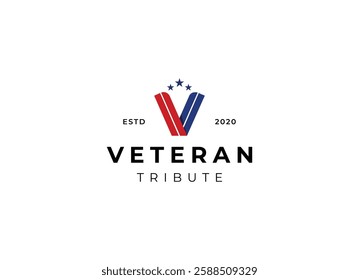 Military Veteran Army Patriotic Emblem Badge Label logo design vector illustration