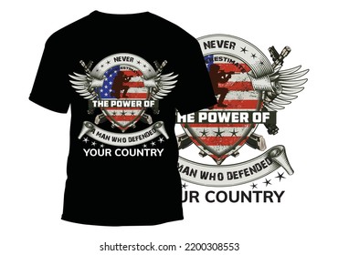 Military veteran t-shirt design and Army Soldier t shirt design