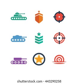 Military War Soldier Icon Vector Flat