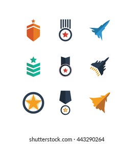 Military War Soldier Icon Vector Flat