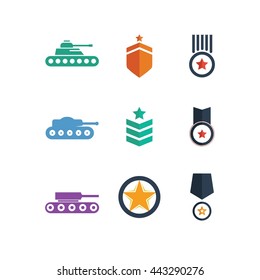 Military War Soldier Icon Vector Flat