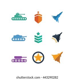 Military War Soldier Icon Vector Flat