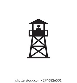 Military watchtower guard observation post