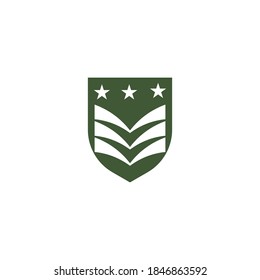 Vorlage für militärisches Wave-Logo, Vektorsymbol