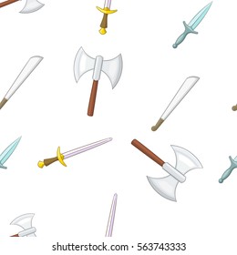 Military weapons pattern. Cartoon illustration of military weapons vector pattern for web