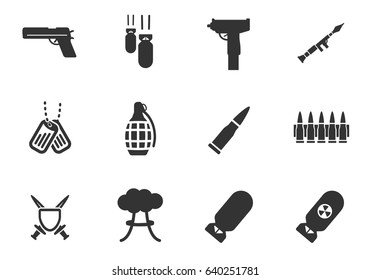 military web icons for user interface design