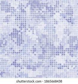 Military white camouflage seamless pattern. Arctic winter digital pixel style. Abstract army and hunting masking ornament texture. Vector illustration background