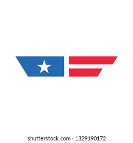 Military wings logo template vector icon design