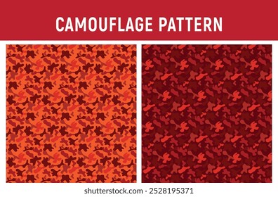 Vetor de padrão de camuflagem vermelho-alaranjado de estilo militar - perfeito para projetos de moda e têxteis