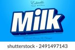 Milk 3d Editable Text Effect Mockup.