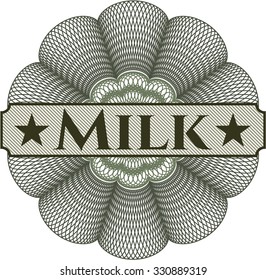 Milk abstract linear rosette
