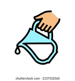 milk add color icon vector. milk add sign. isolated symbol illustration