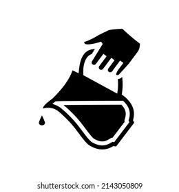 milk add glyph icon vector. milk add sign. isolated contour symbol black illustration