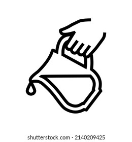 milk add line icon vector. milk add sign. isolated contour symbol black illustration
