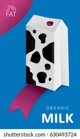 Milk Advertising Box (Vector Art)