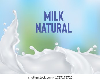 Milk Advertising Realistic Poster Concept