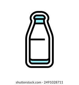 milk allergen free product food color icon vector. milk allergen free product food sign. isolated symbol illustration