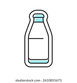 milk allergen free product food color icon vector. milk allergen free product food sign. isolated symbol illustration
