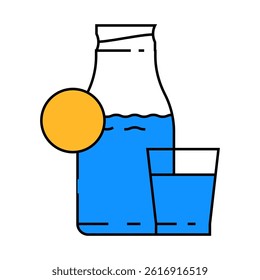 milk allergen free product food line icon vector. milk allergen free product food sign. isolated symbol illustration