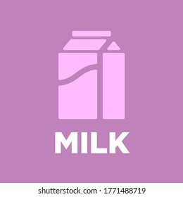 Icono de alergeno de leche. Vector. Plana y moderna. Comida.