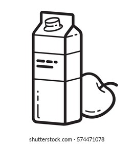 Milk and apple