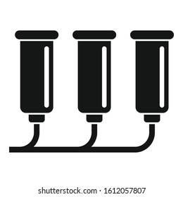 Milk assembly line icon. Simple illustration of milk assembly line vector icon for web design isolated on white background