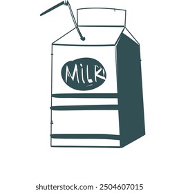 Leche para el icono de regreso a la escuela
