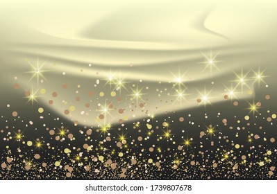 
milk background with imitation of sand on the sea. black background with stars. Suitable as wallpaper background, cover, template