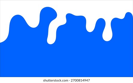 Fundo de leite de cartaz moderno, respingos dinâmicos e gotas. Ilustração vetorial em um estilo plano de minimalismo