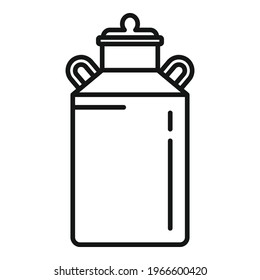 Milk barrel icon. Outline Milk barrel vector icon for web design isolated on white background