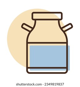 Milk barrel vector icon. Dairy product sign. Graph symbol for cooking web site and apps design, logo, app, UI