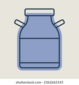 Milk barrel vector icon. Dairy product sign. Graph symbol for cooking web site and apps design, logo, app, UI